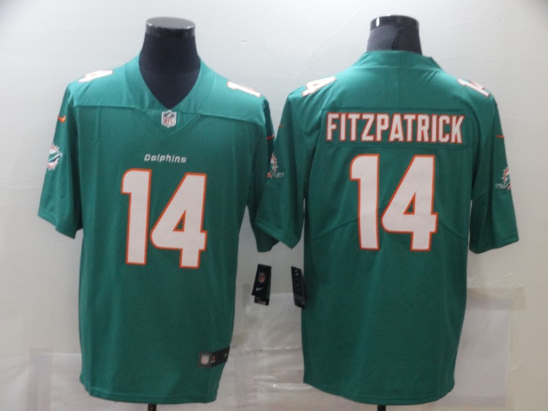 Men Miami Dolphins #14 Fitzpatrick Green Nike Limited Vapor Untouchable NFL Jerseys